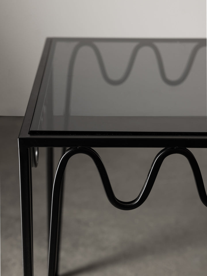 Wave Side Table Pair Black