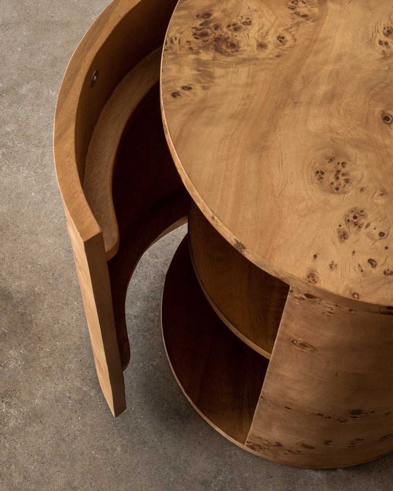 Vernier Round Side Table Natural II